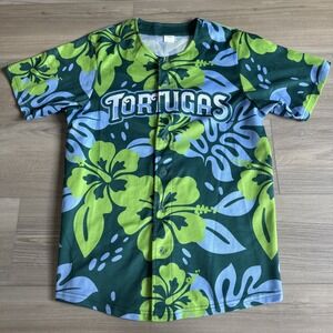 Daytona Tortugas Jersey Hawaiian SM Hibiscus Flowers Baseball Staff Jersey #9